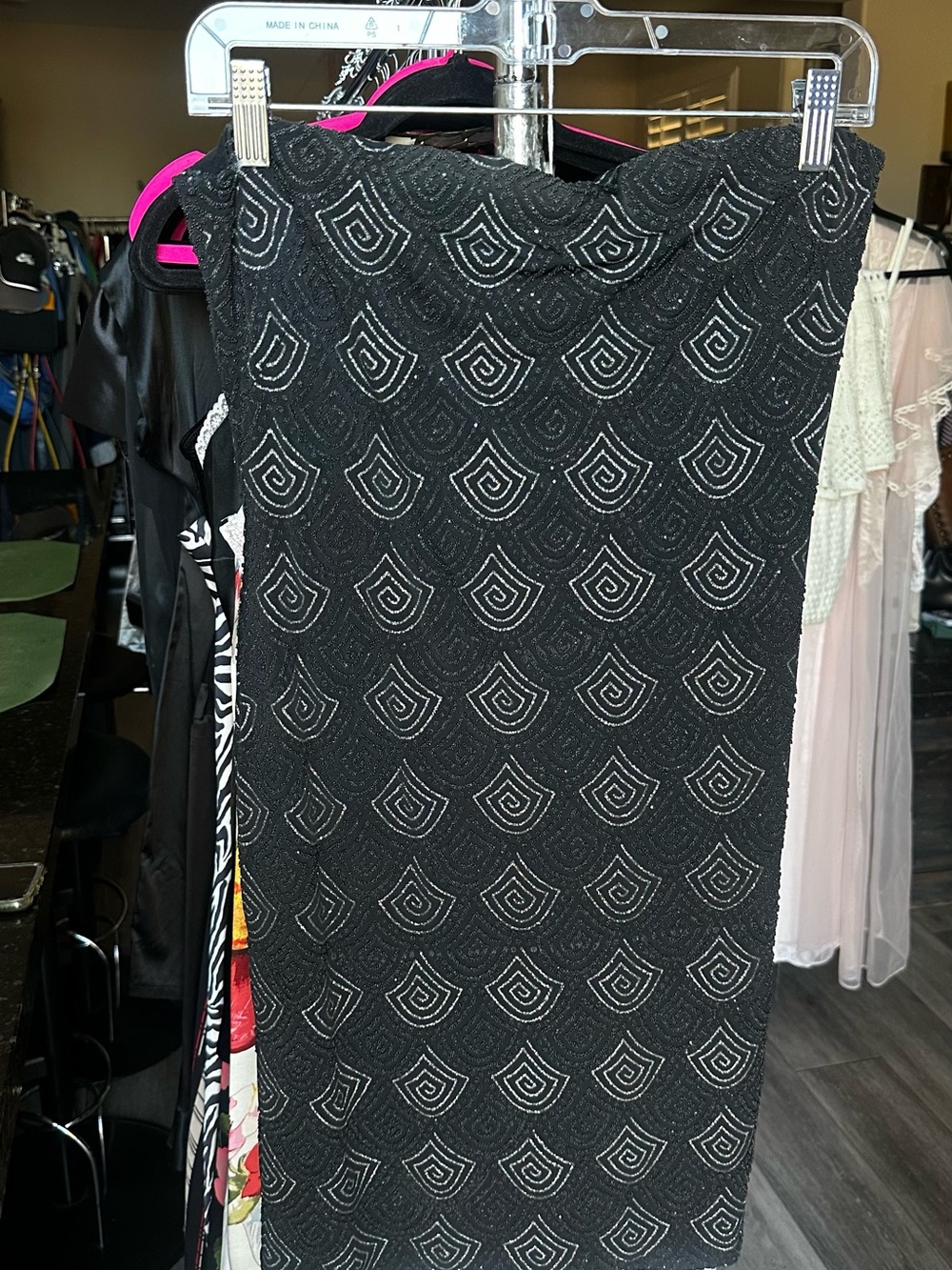 Sparkly Strapless Black mini Dress Size Small